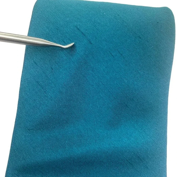 Norseman VTG 100% Silk Woven Tie Solid Jade Viridian Blue USA Made **READ - Picture 6 of 13